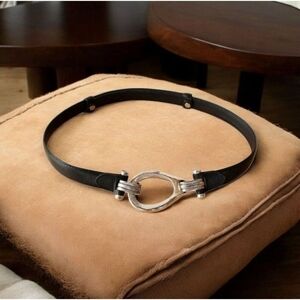 Van Heusen Belt  Women's Genuine Leather 20160-1V Size M/L Brass Buckle